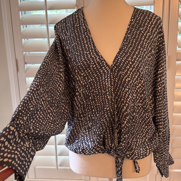 Blue Patterned Blouse - Picture 1 of 6